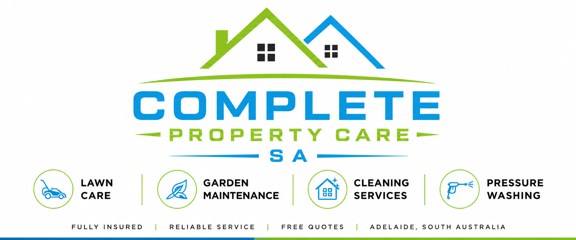 Complete Property Care SA services: lawn care, garden maintenance, cleaning services and pressure washing
